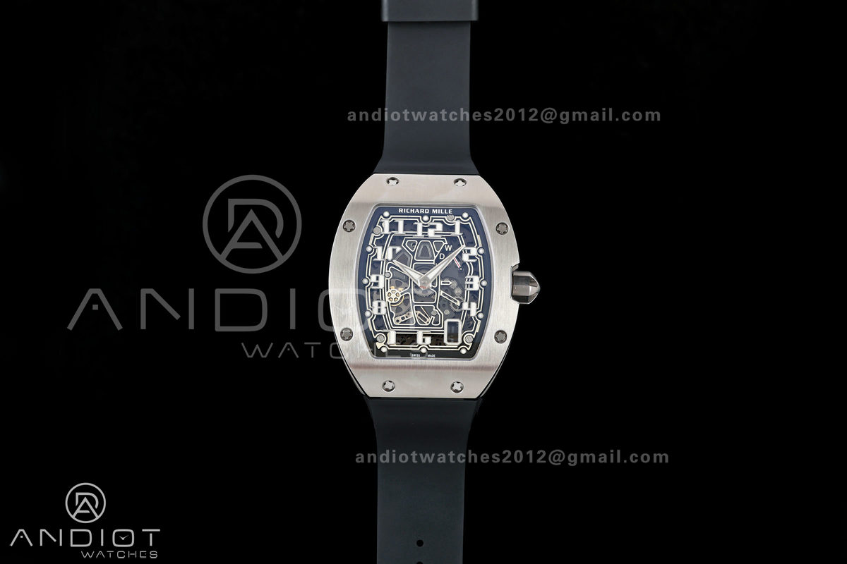 AVF RM67-01 Titanium Skeleton Dial on Black Rubber Strap CRMA6 Clone